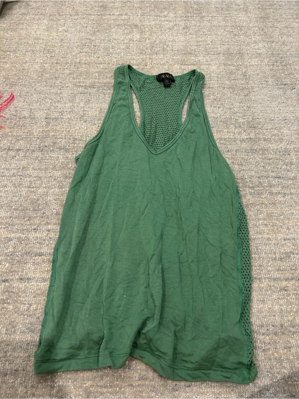 ALALA Emerald Green Mesh Back Tank